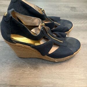 Stylish Navy Wedge Sandals